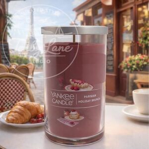 Yankee Candle Parisian Holiday Brunch 14.25oz Glass Jar Candle With Lid